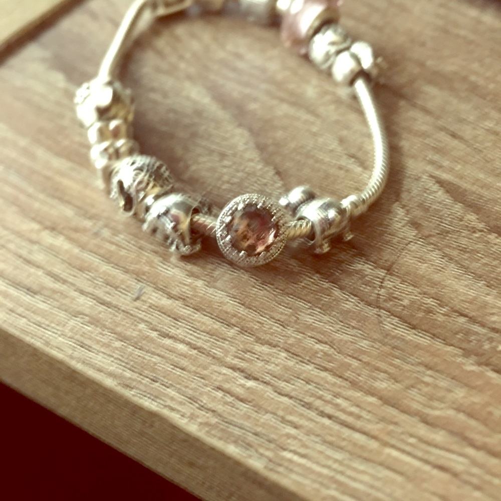 Radiant heart pandora charm in blush color